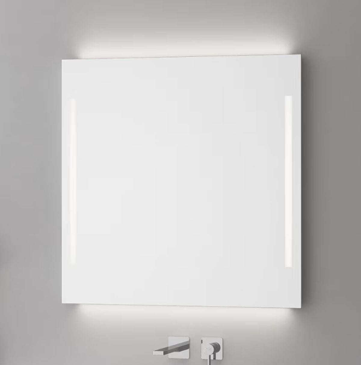 Kronenbach Sun zrcadlo 60x70 cm obdélníkový s osvětlením stříbrná US607082KBSNLEDN