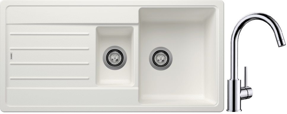 Sada granitový dřez Blanco Legra 6 S 522209, kuchyňská baterie Blanco Mida 517742