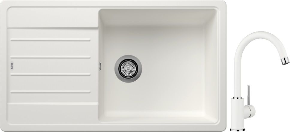 Sada granitový dřez Blanco Legra XL 6 S 523328, kuchyňská baterie Blanco Mida 519418