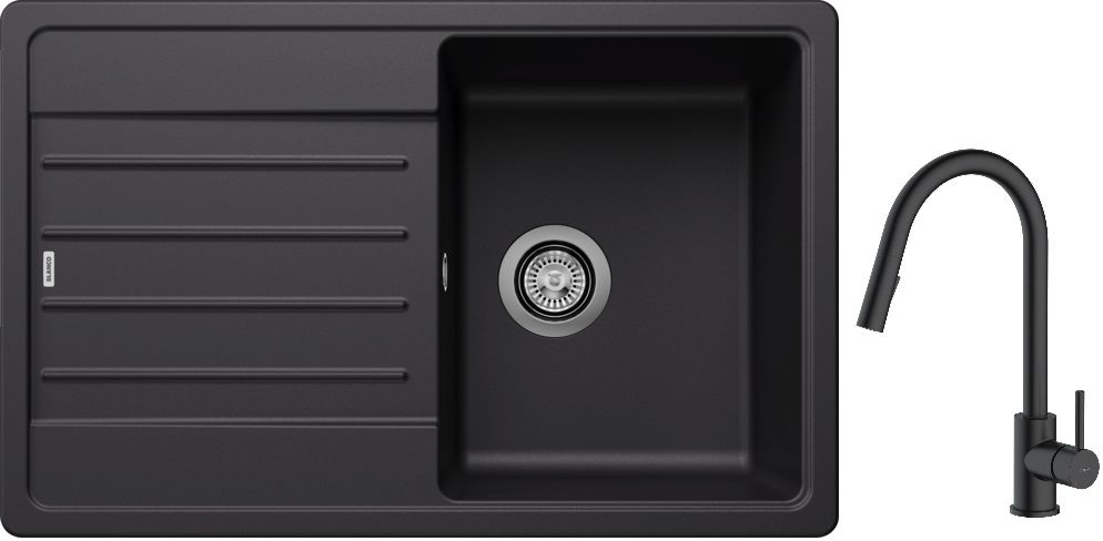 Sada granitový dřez Blanco Legra 45 S 526083, kuchyňská baterie Oltens Litla 35204300