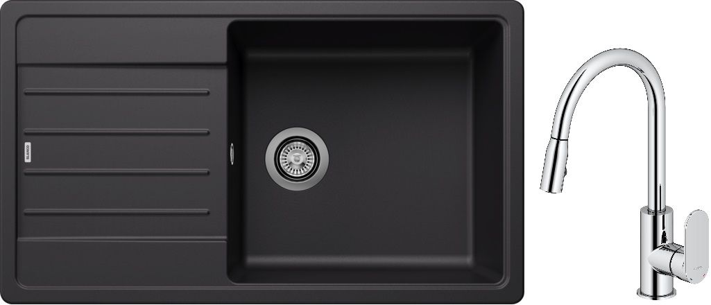 Sada granitový dřez Blanco Legra XL 6 S 526087, kuchyňská baterie Oltens Lista 35202100