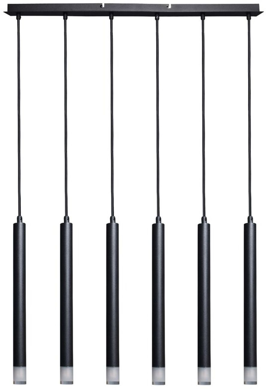 Rabalux Ramira závěsné svítidlo 6x5 W černá-průhledná 72362