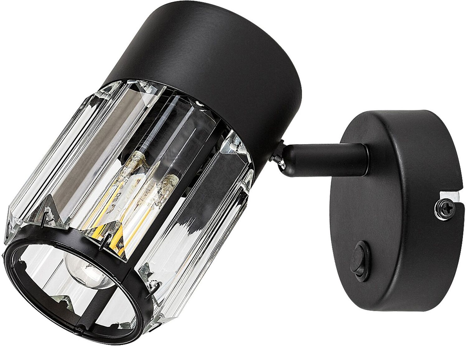 Rabalux Venaro nástěnné svítidlo 1x15 W černá-průhledná 73059