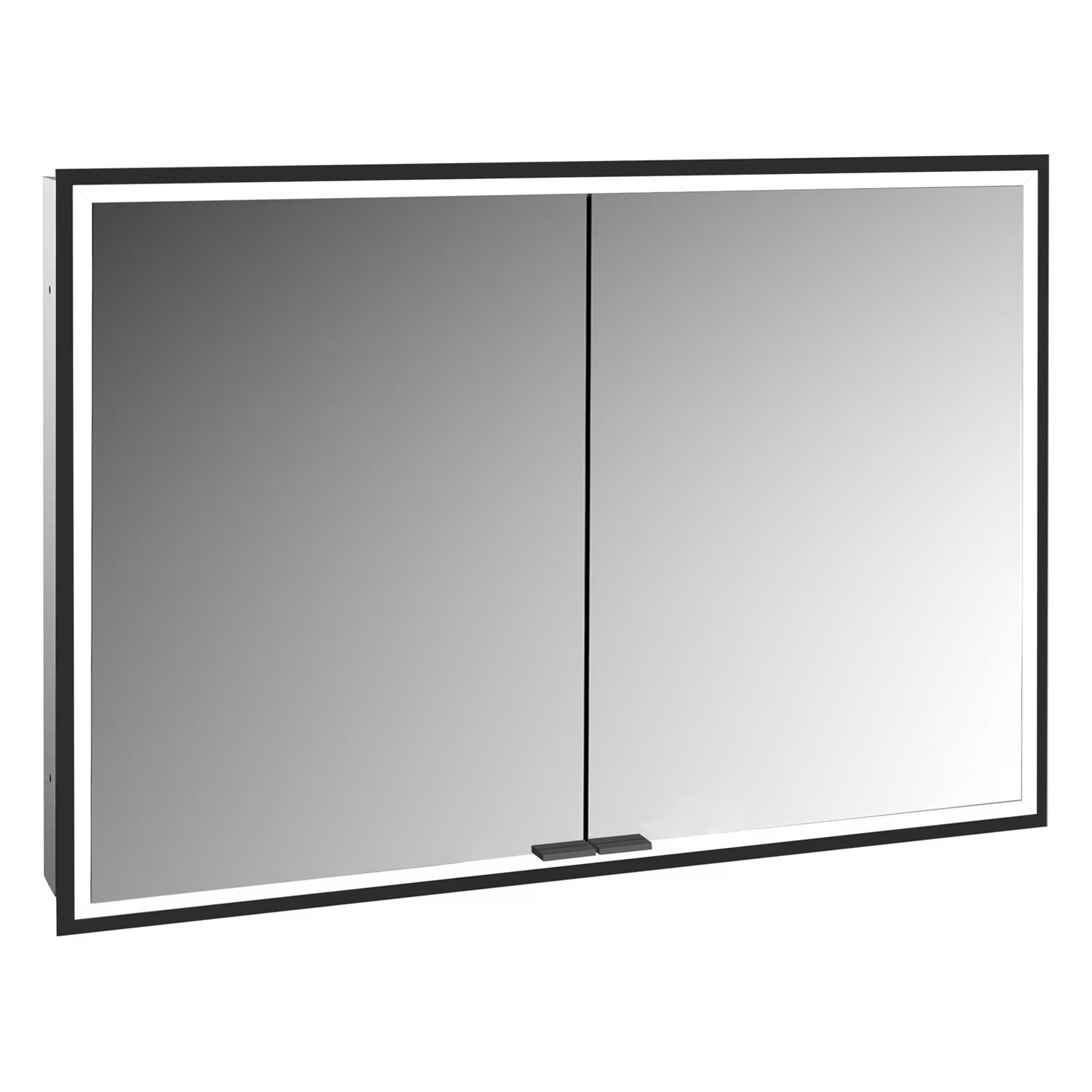 Kronenbach Cube 2.0 skříňka 100x17x70 cm se zrcadlem černá KB100226MB