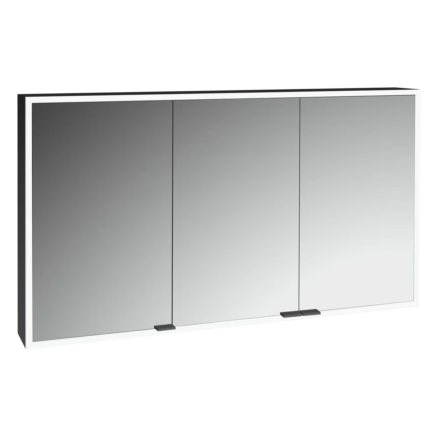 Kronenbach Cube 2.0 skříňka 120x17x70 cm se zrcadlem černá KB100220MB