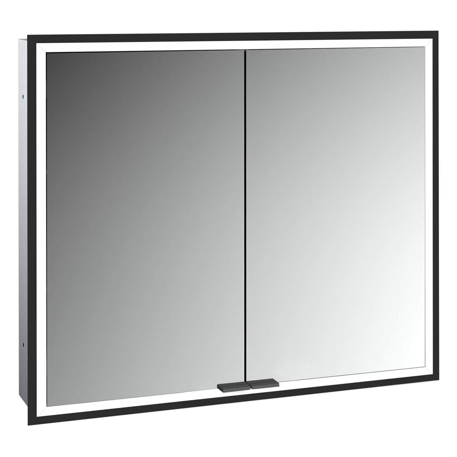 Kronenbach Cube 2.0 skříňka 80x17x70 cm se zrcadlem černá KB100225MB