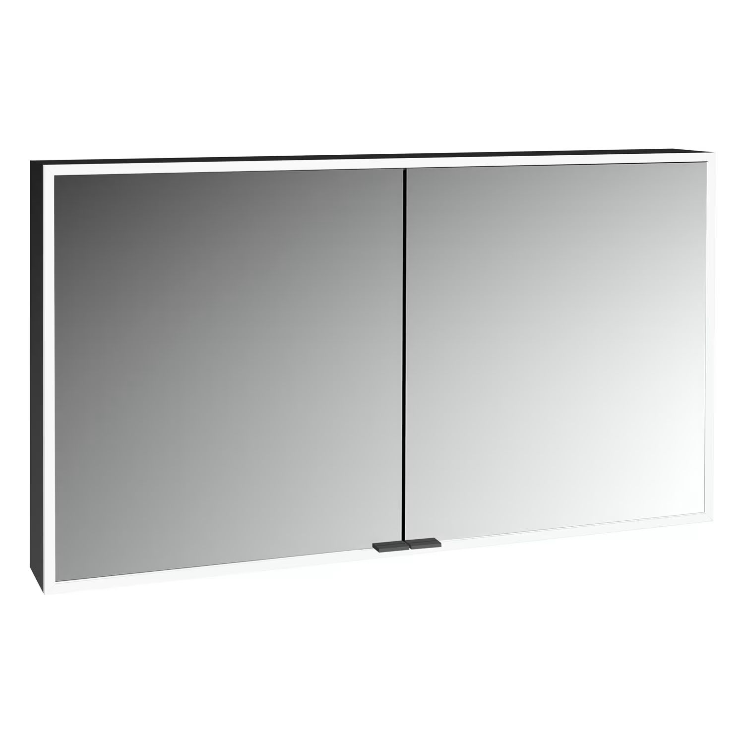 Kronenbach Cube 2.0 skříňka 120x17x70 cm se zrcadlem černá KB100219MB