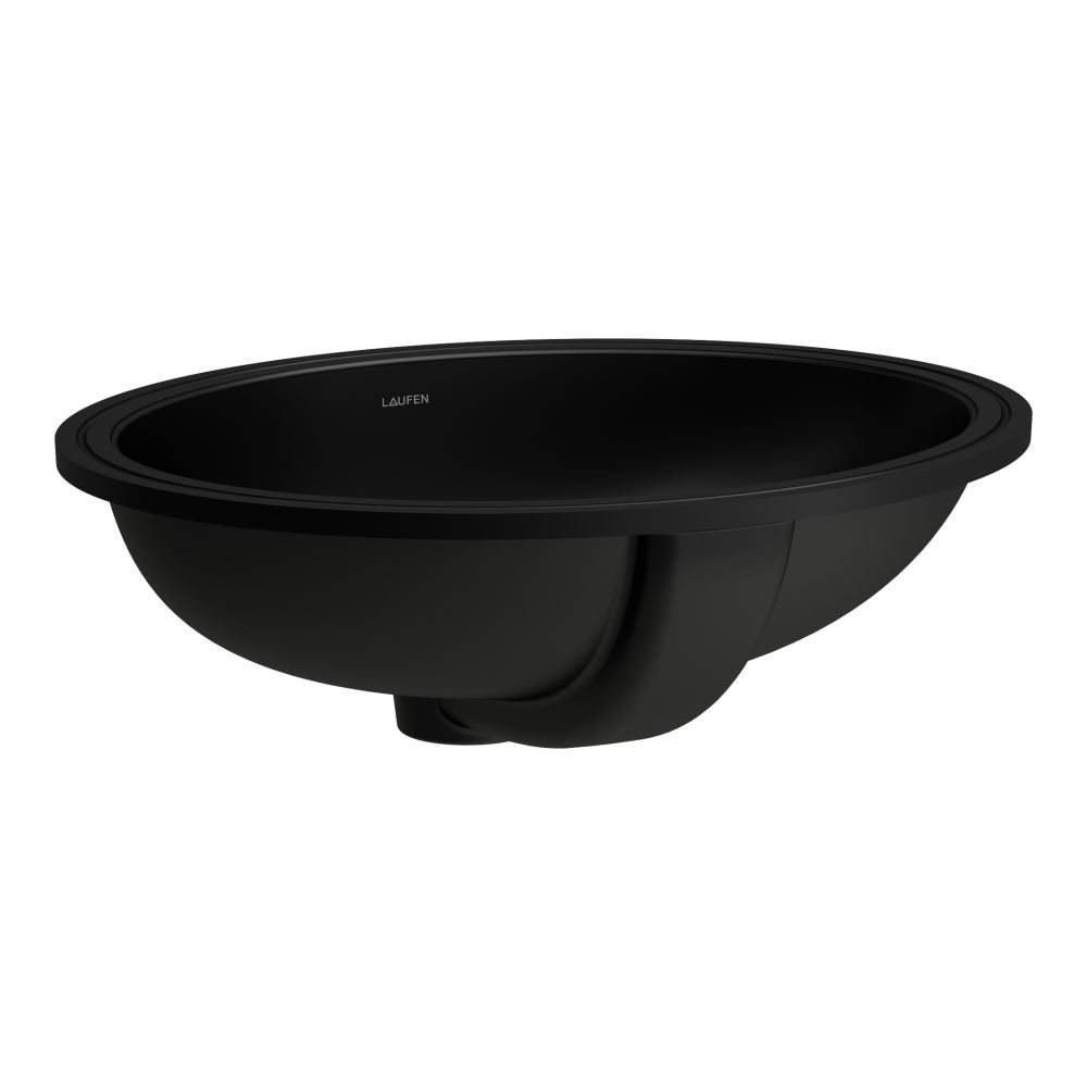 Laufen Savoy umyvadlo 50x41 cm oválné pod pult černá H8189437161091