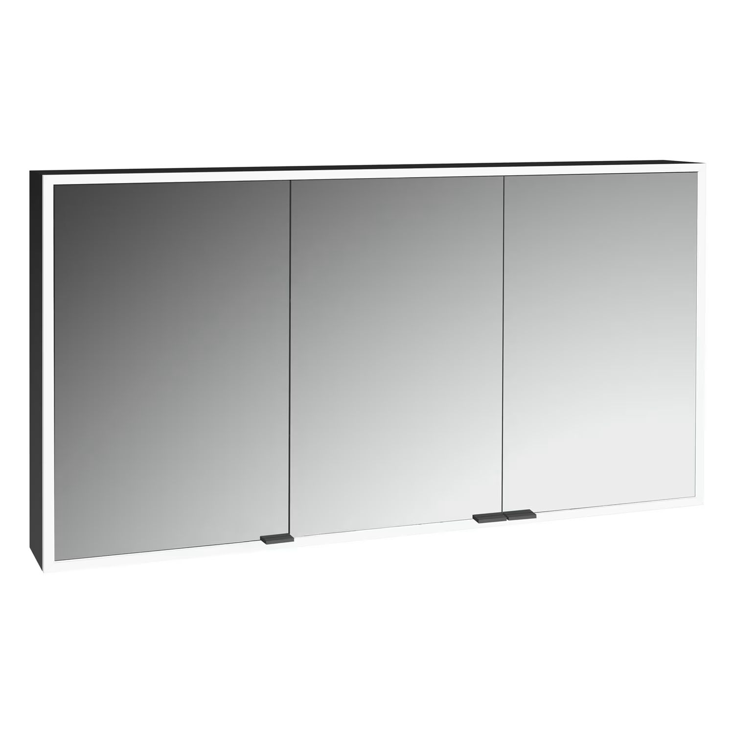 Kronenbach Cube 2.0 skříňka 130x17x70 cm se zrcadlem černá KB100234MB