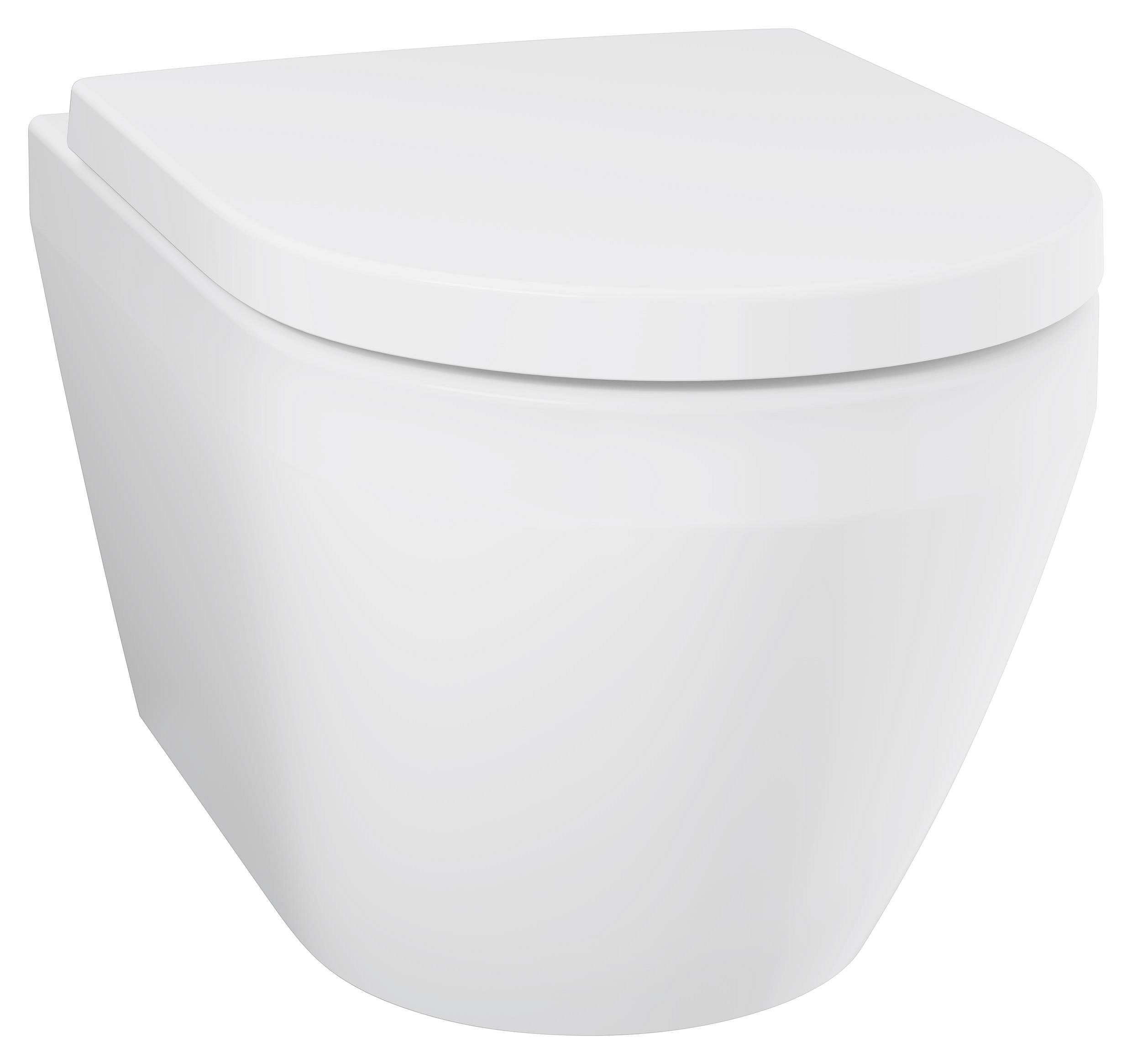 Grohe Euro Ceramic wc mísa se sedátkem s pomalým sklápěním závěsná bez splachovacího kruhu s vírovým splachováním bílá lesk 102510SH00