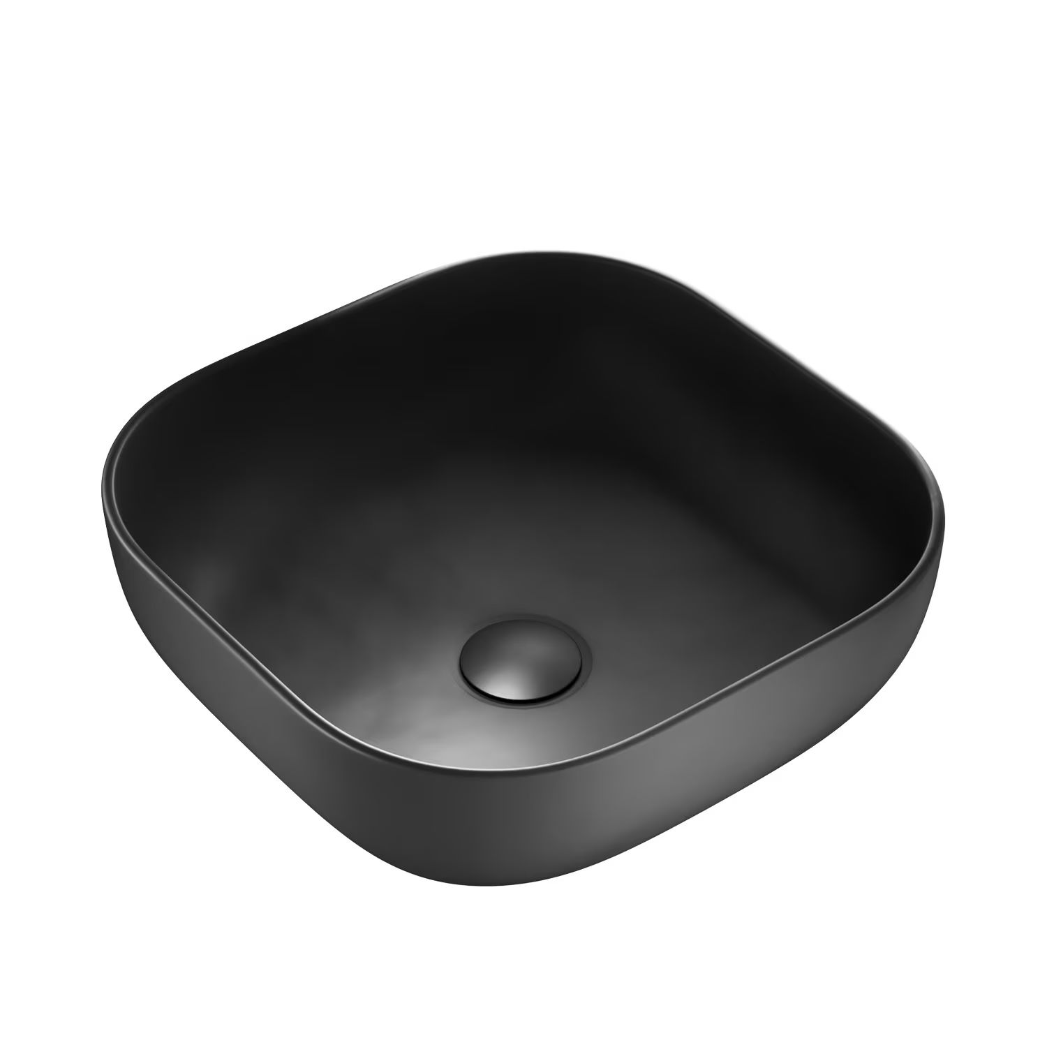 Kronenbach Cube umyvadlo 42x42 cm čtvercový na pult černá KB144500BK