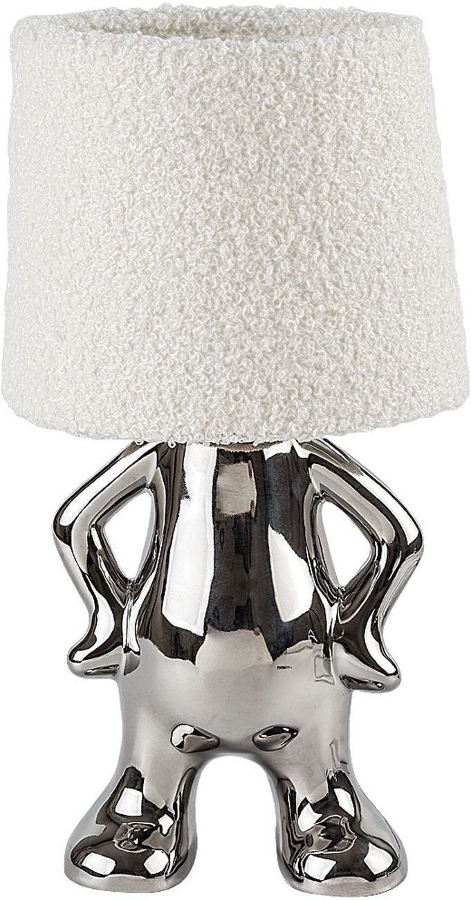 Rabalux Smurfy stolní lampa 1x40 W stříbrná-krémová 74216