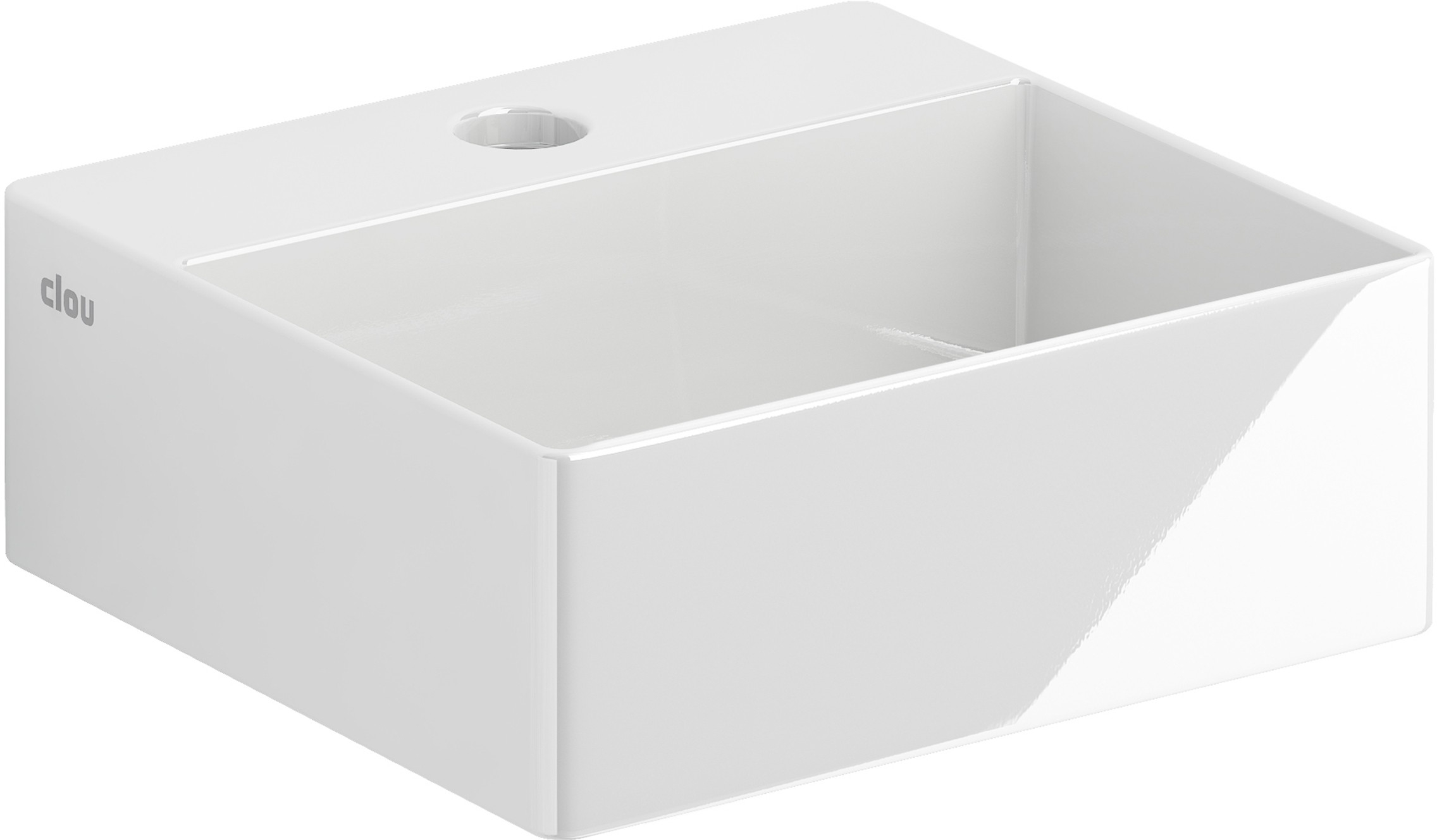 Clou New Flush umyvadlo 28x27 cm obdélníkový klasický-na pult bílá CL/03.03410.01