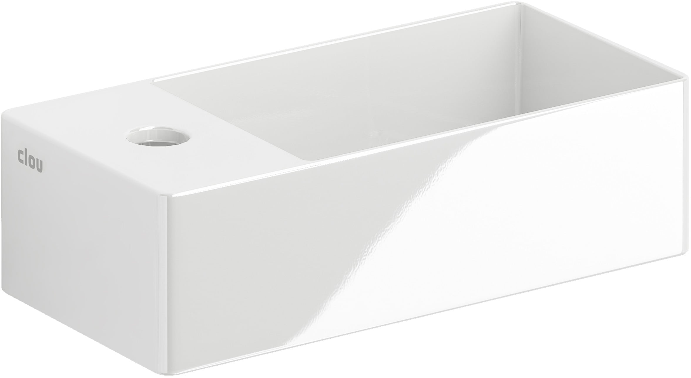 Clou New Flush umyvadlo 35x18 cm obdélníkový klasický-na pult bílá CL/03.03432.01