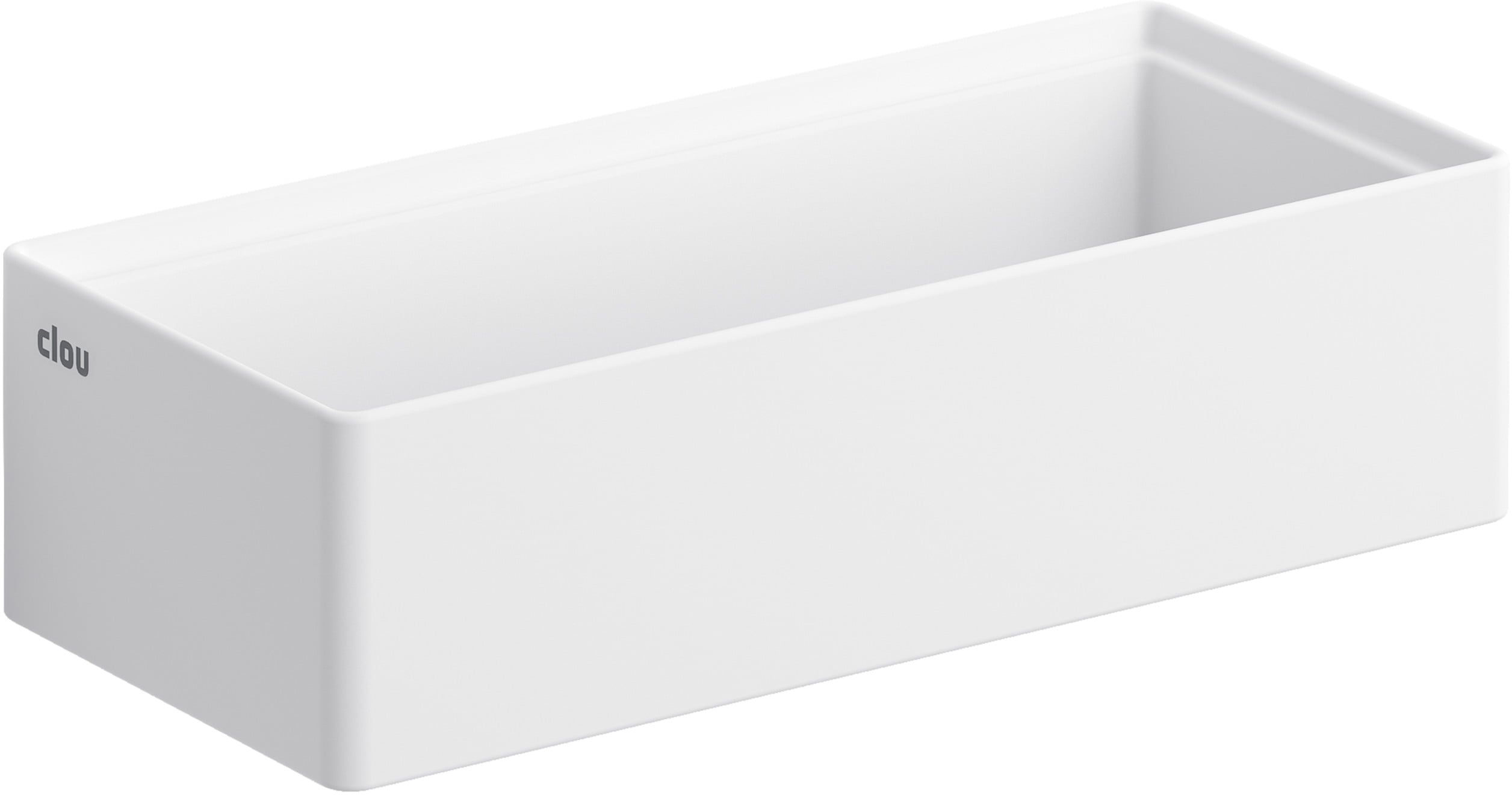 Clou New Flush umyvadlo 38x18 cm obdélníkový klasický-na pult bílá matný CL/03.13431.02