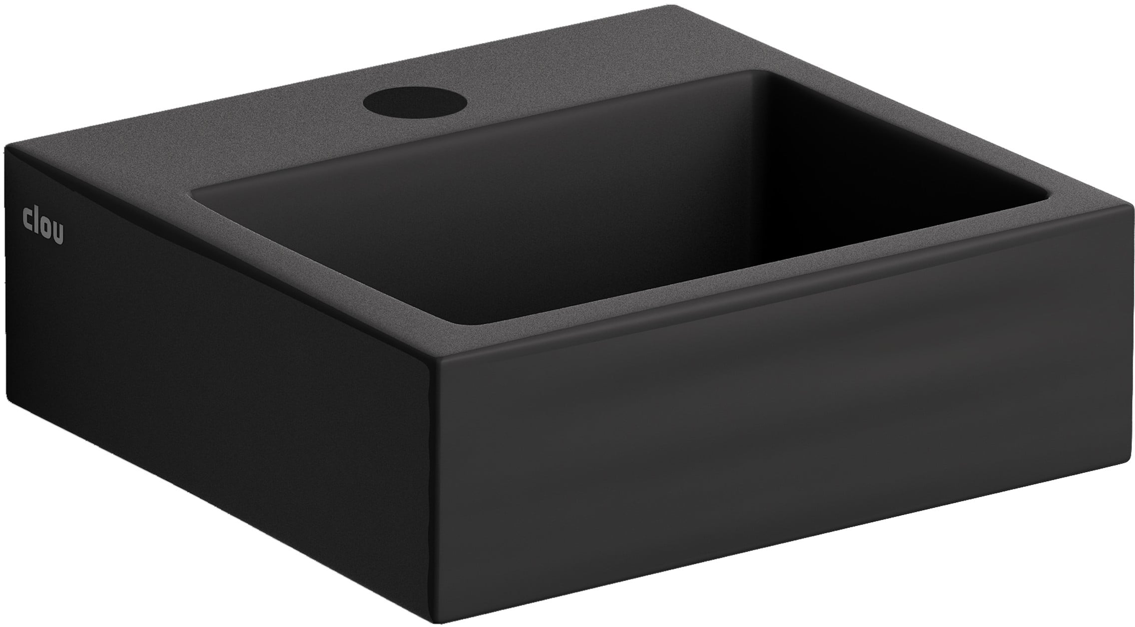 Clou Flush umyvadlo 28x27 cm obdélníkový klasický-na pult černá CL/03.12010