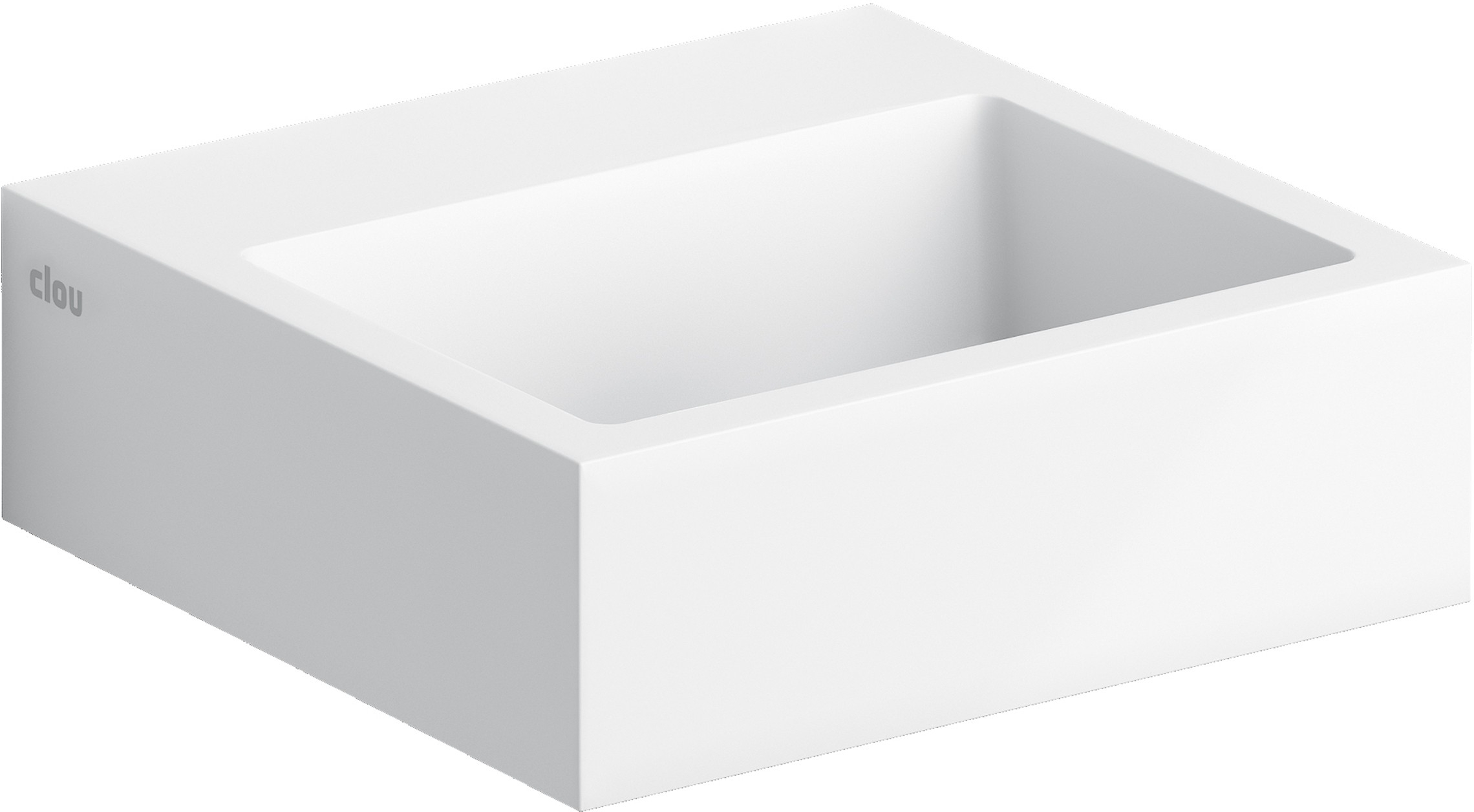 Clou Flush umyvadlo 28x27 cm obdélníkový klasický-na pult bílá CL/03.13011