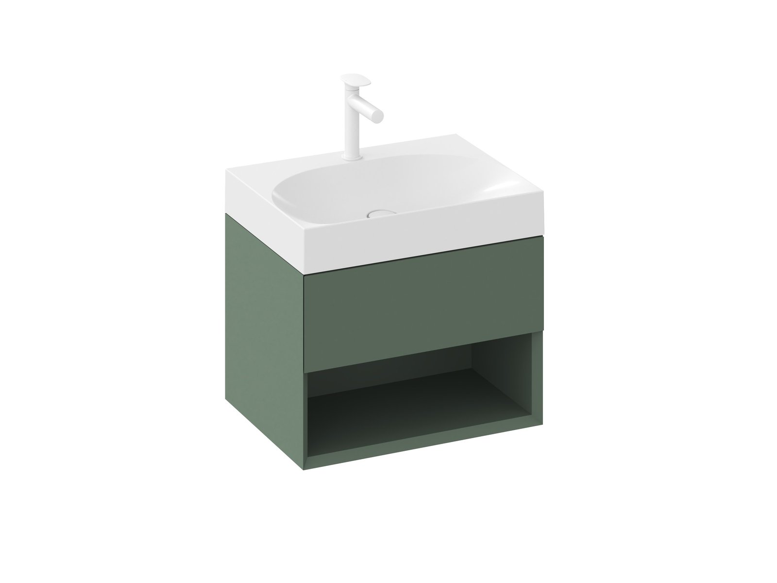 Ravak Lite skříňka 60x45x43 cm pod umyvadlo závěsná zelená X000001858