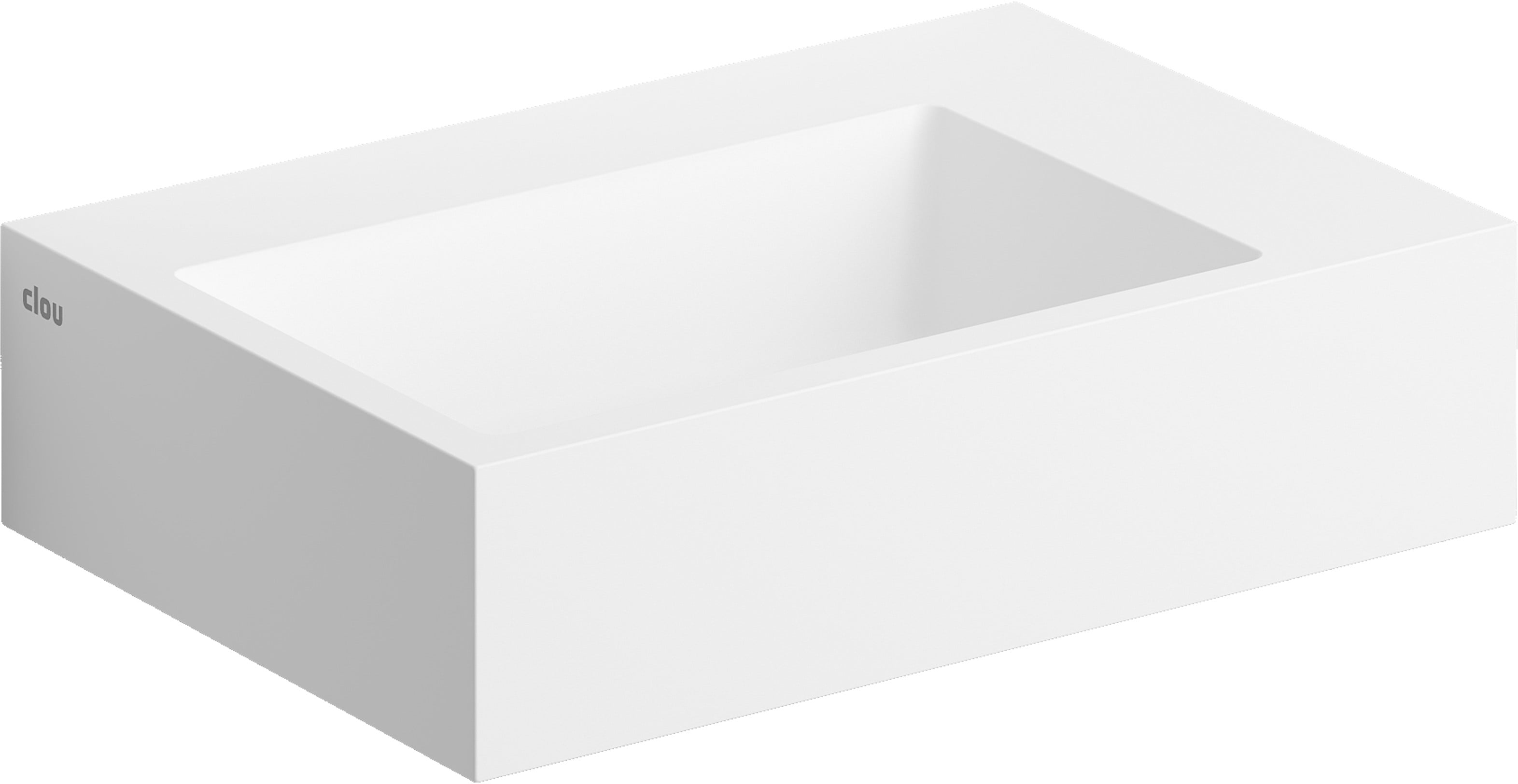 Clou Flush umyvadlo 42.5x29 cm obdélníkový klasický-na pult bílá CL/03.13221