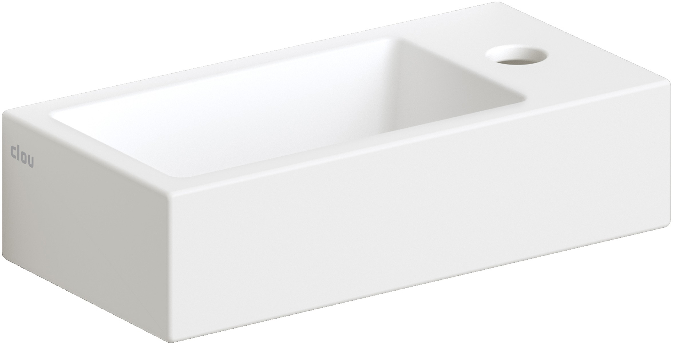 Clou Flush umyvadlo 36x18 cm obdélníkový klasický-na pult bílá CL/03.02030