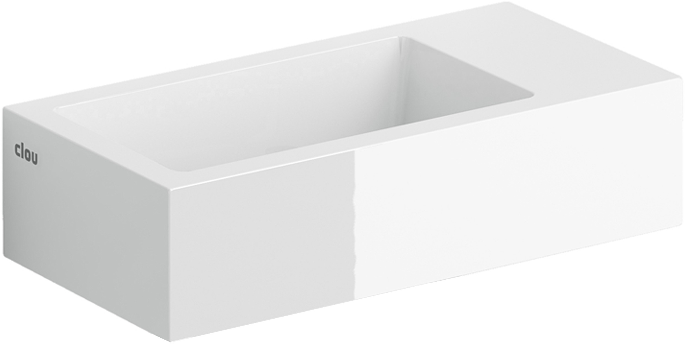 Clou Flush umyvadlo 36x18 cm obdélníkový klasický-na pult bílá CL/03.08031