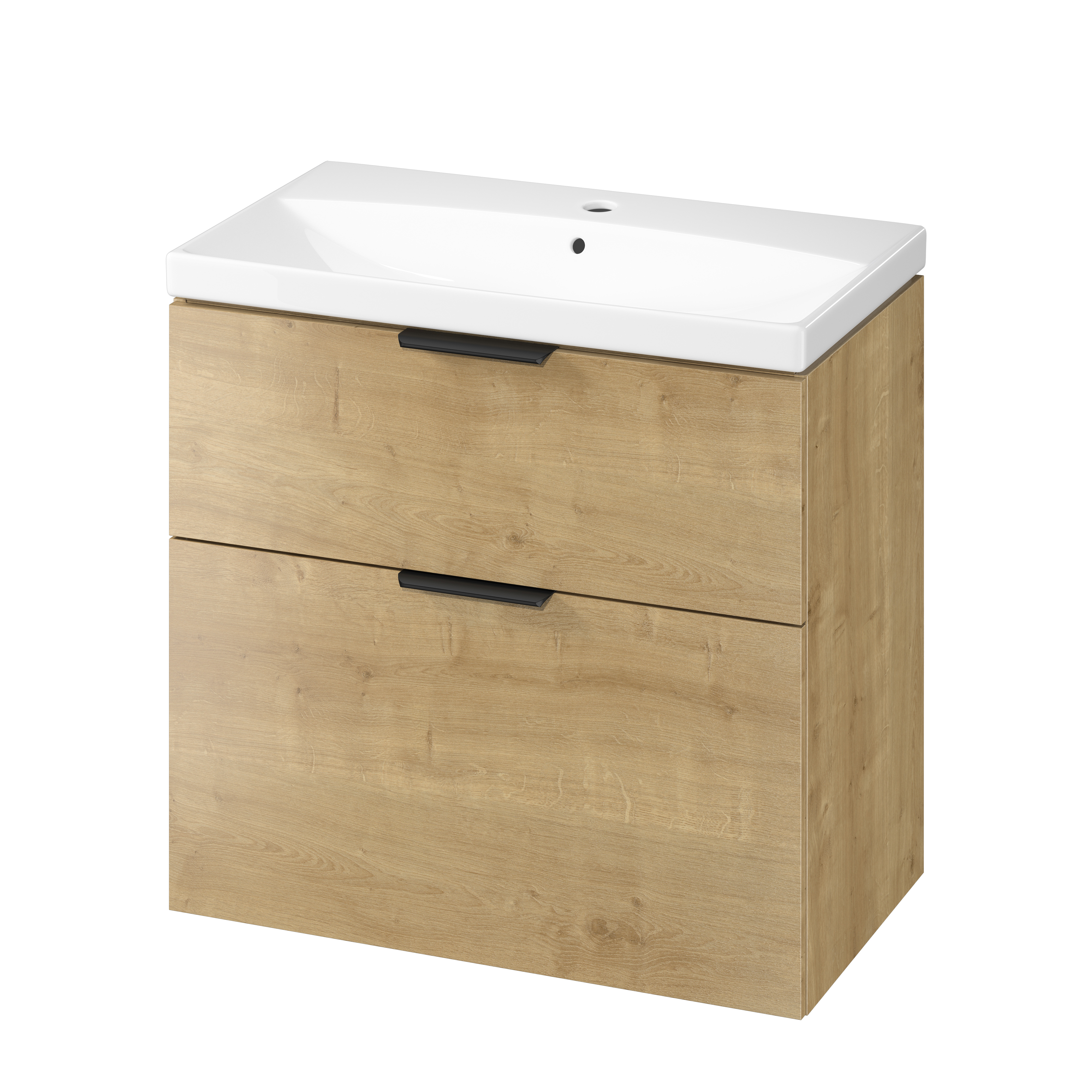 Cersanit City umyvadla se skříňkou 80.5 cm dub S4004-135