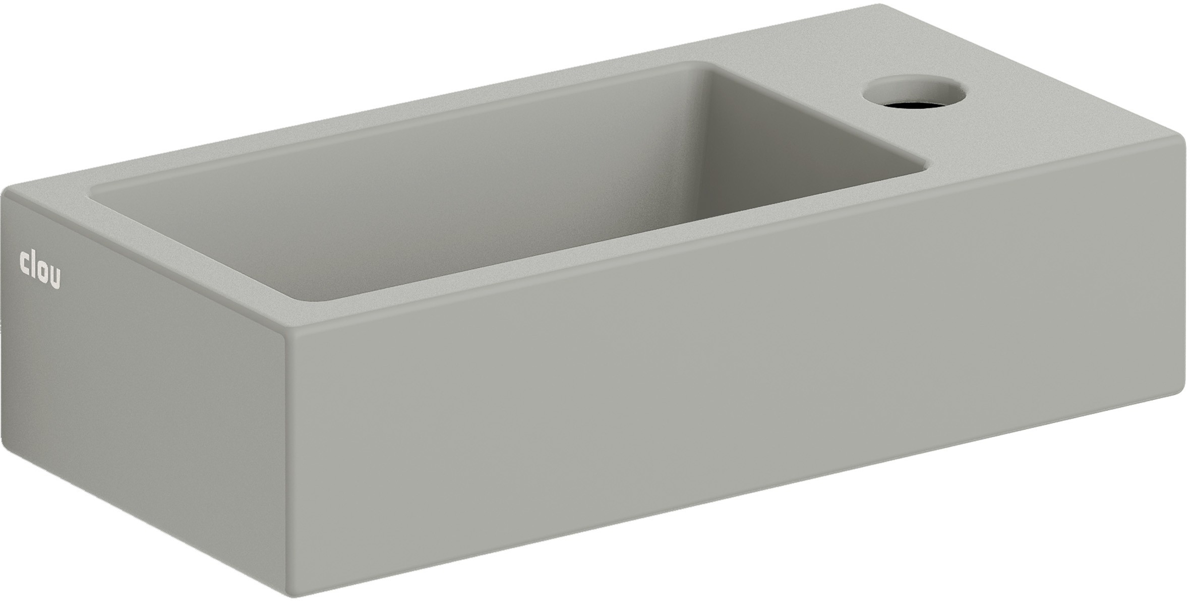 Clou Flush umyvadlo 36x18 cm obdélníkový klasický-na pult šedá/kámen CL/03.32030