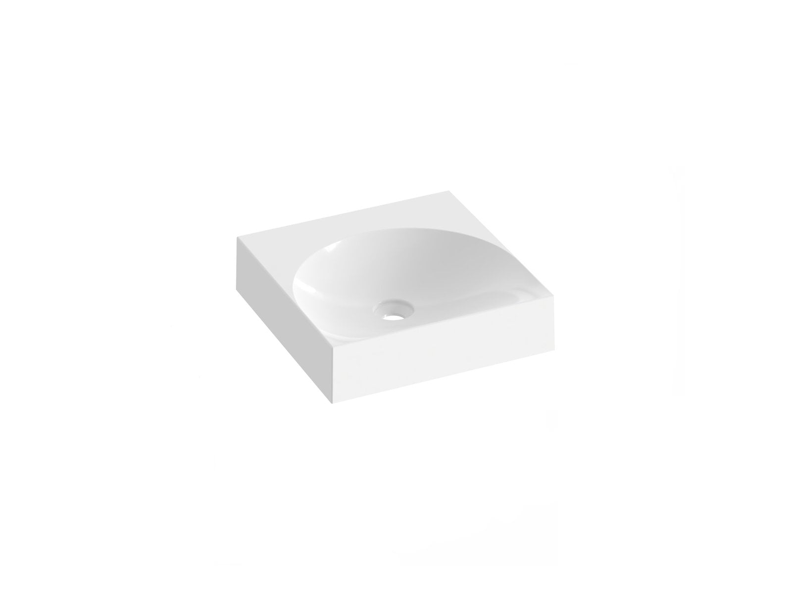 Ravak Lite umyvadlo 45x45 cm čtvercový klasický bílá lesk XJX01345000