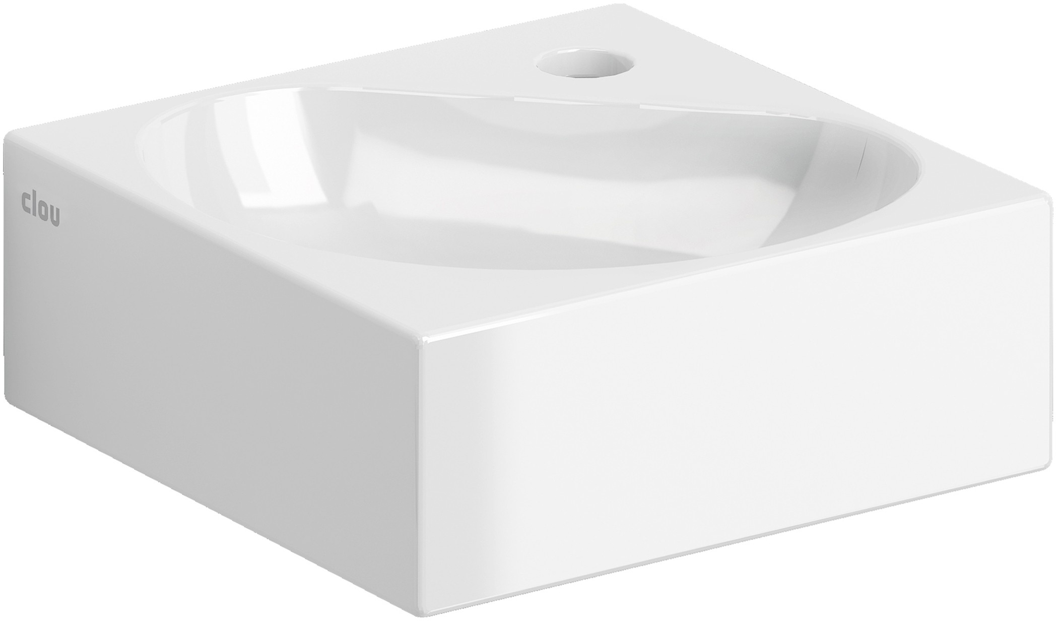 Clou Flush umyvadlo 27x27 cm čtvercový klasický-na pult bílá CL/03.03050