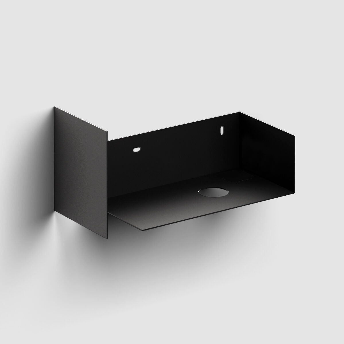 Clou Flush konzole 44x18x20.5 cm pod umyvadlo závěsná černá CL/07.36.030.21