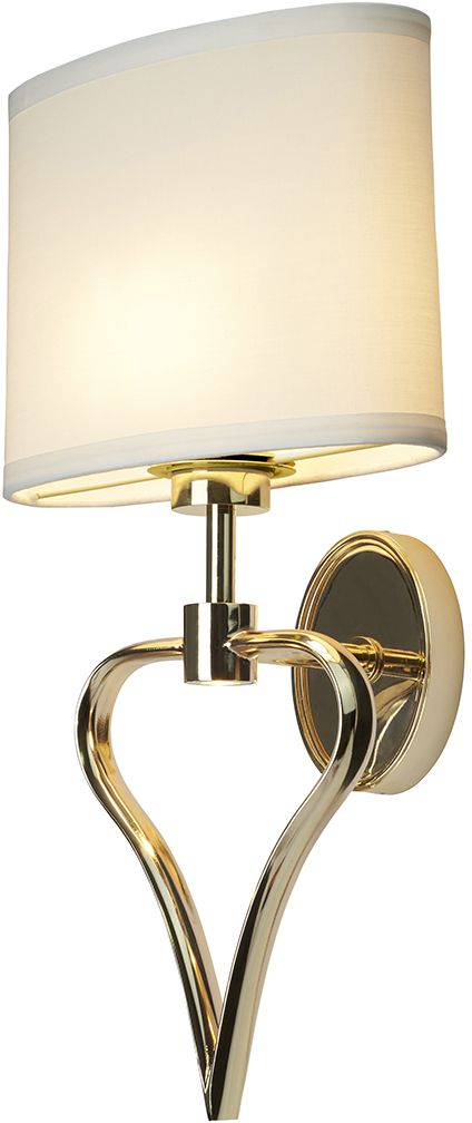 Elstead Lighting Falmouth nástěnné svítidlo 2x3 W bílá-zlatá BATH-FALMOUTH-FG
