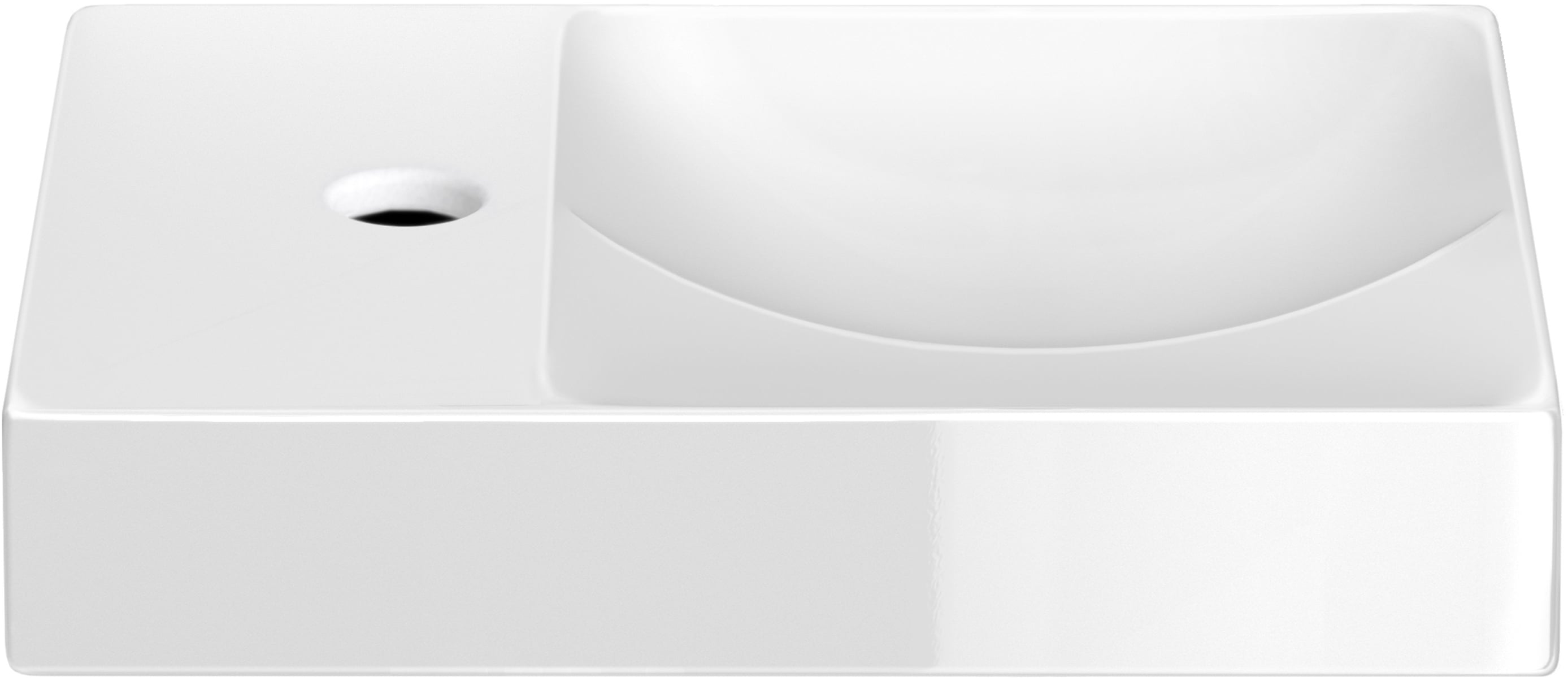 Clou Vale umyvadlo 38x19 cm obdélníkový klasický-na pult bílá CL/03.03161.01.L