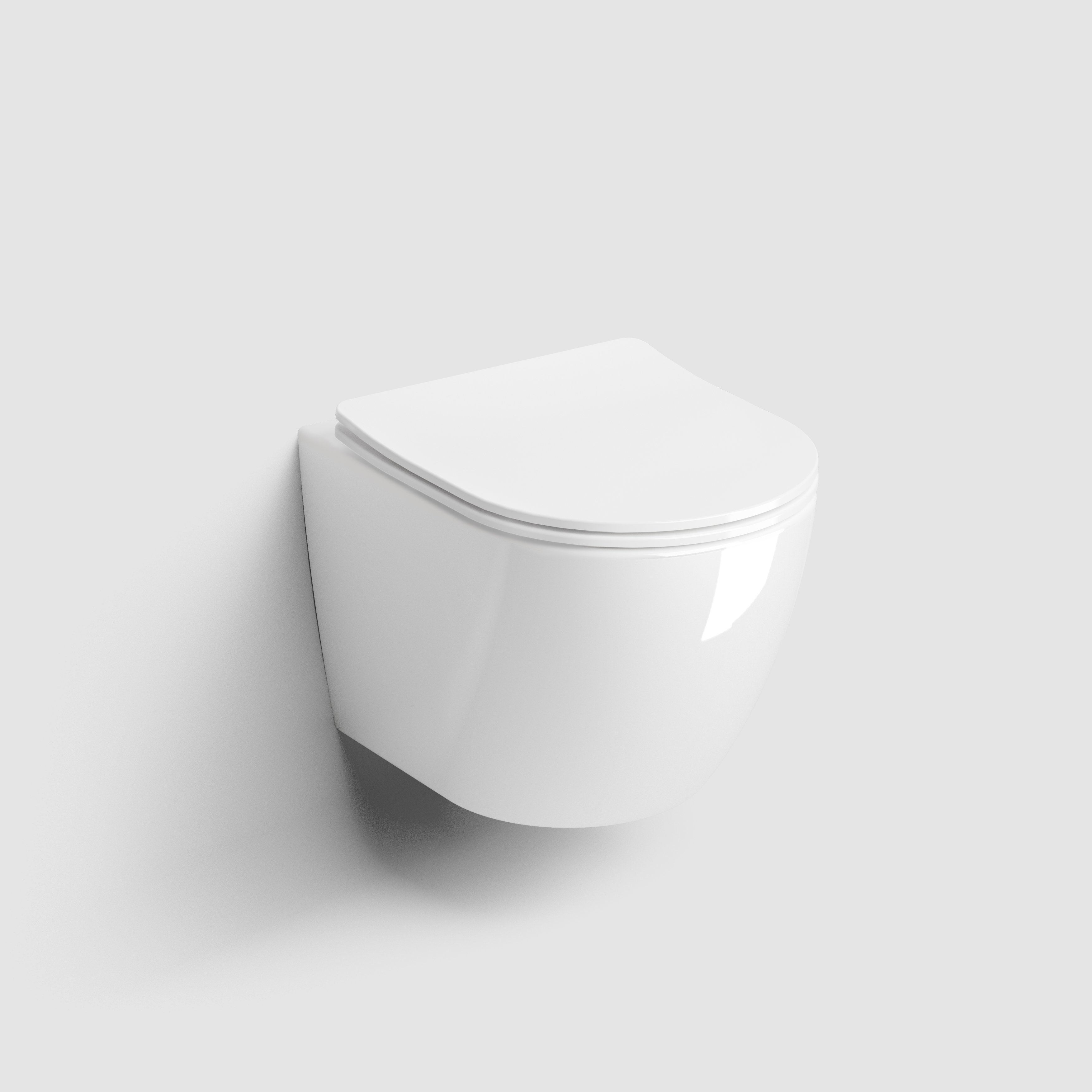 Clou InBe wc mísa se sedátkem s pomalým sklápěním závěsná bez splachovacího kruhu bílá lesk IB/04.01221.02