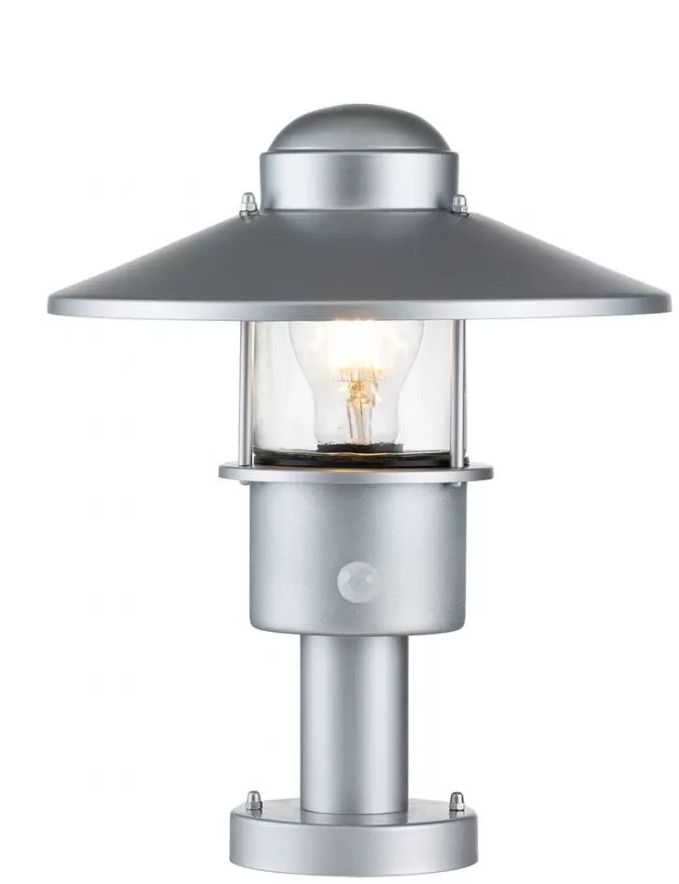 Elstead Lighting Klampenborg venkovní stojací lampa 1x60 W stříbrná KLAMPENBORG-PED-SIL