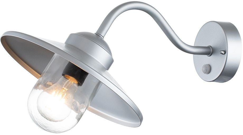 Elstead Lighting Klampenborg venkovní nástěnné svítidlo 1x60 W stříbrná KLAMPENBORG-PIR-SIL