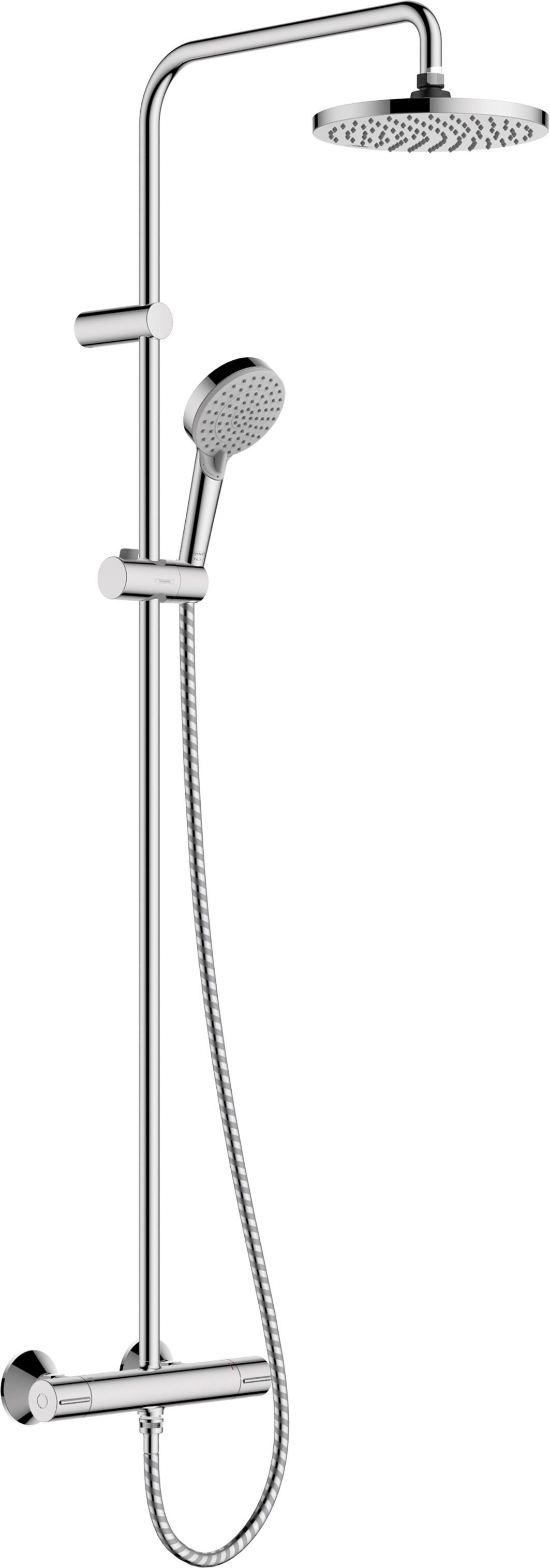 Hansgrohe Vernis Blend sprchová sada na stěnu s termostatem s dešťovou sprchou chrom 26318000