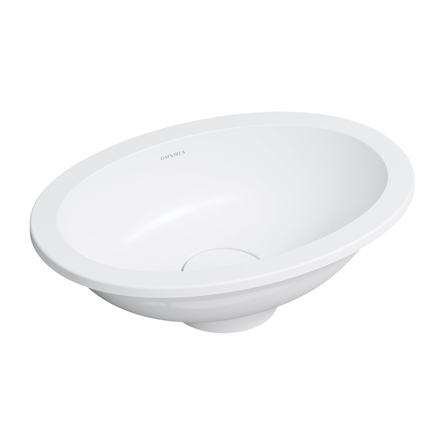 Omnires Shell M+ umyvadlo 38x25 cm oválné pod pult bílá SHELL380UPBM