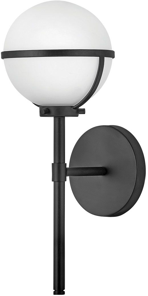 Elstead Lighting Hollis nástěnné svítidlo 1x40 W bílá-černá HK-HOLLIS1-O-BK-BATH