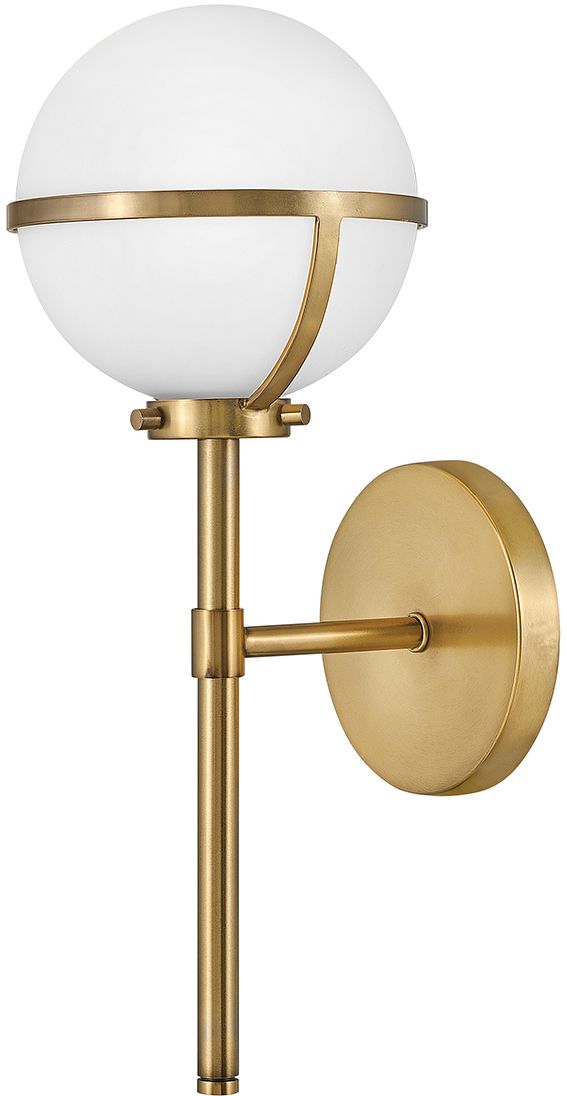 Elstead Lighting Hollis nástěnné svítidlo 1x40 W bílá-mosaz HK-HOLLIS1-O-HB-BATH