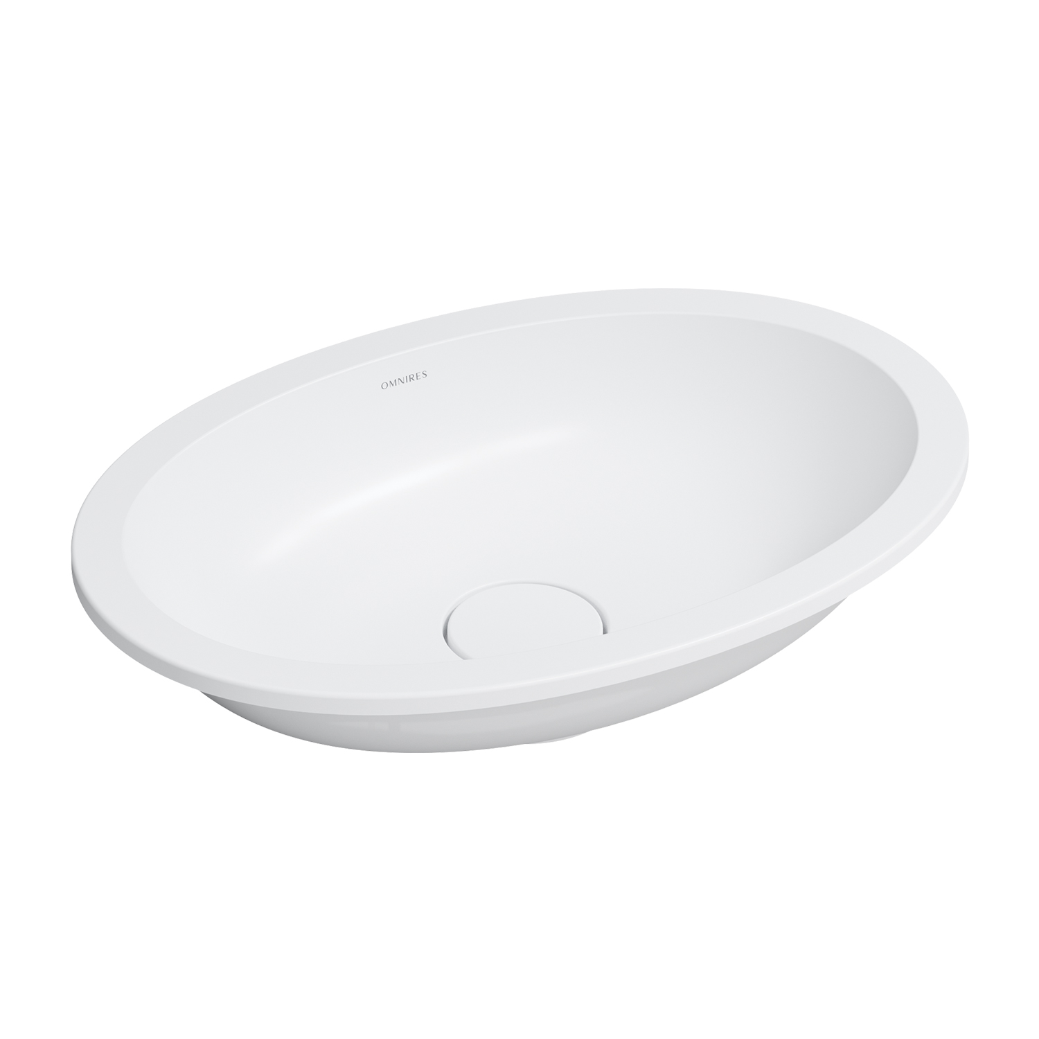 Omnires Shell M+ umyvadlo 48x31 cm oválné pod pult bílá SHELL480UPBM