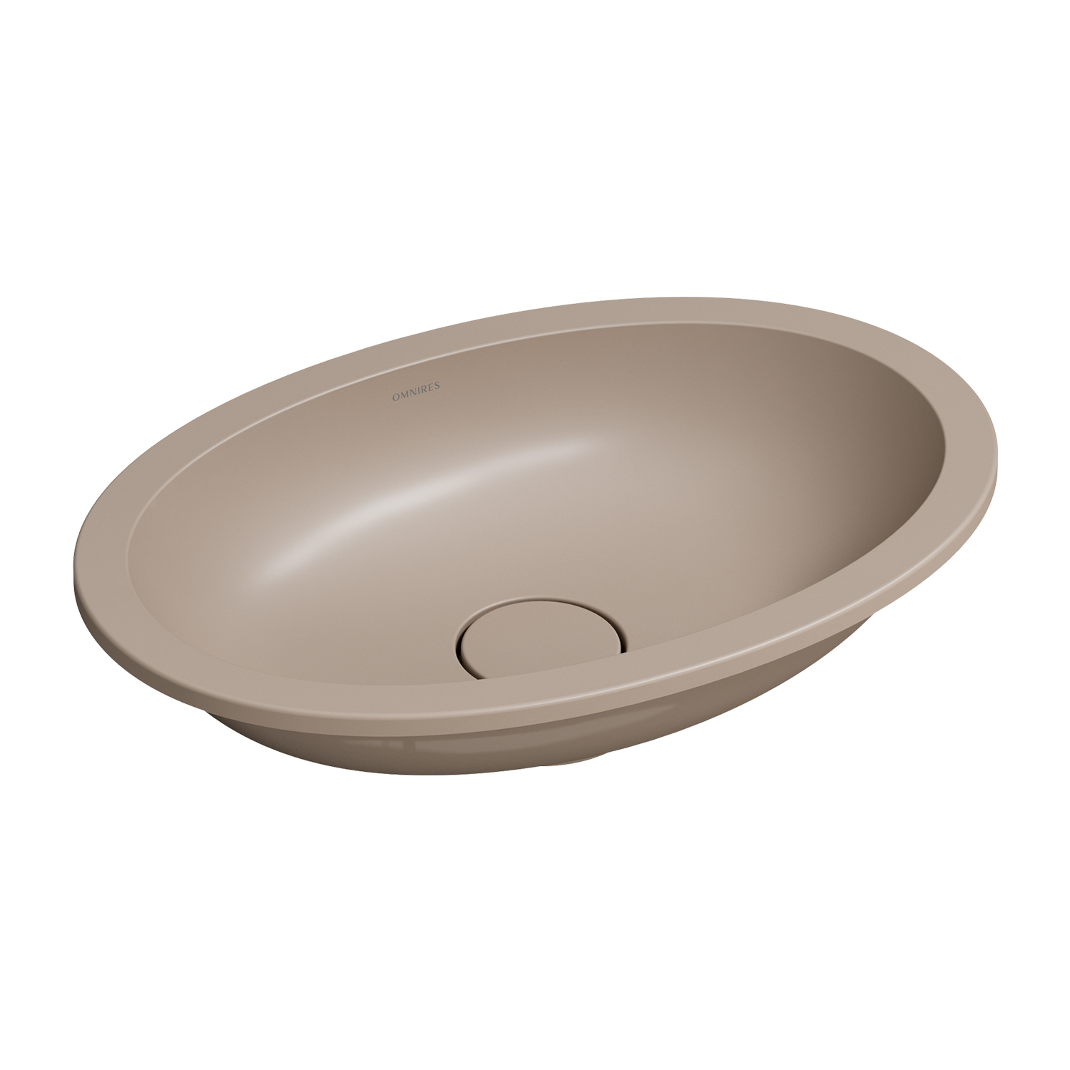 Omnires Shell M+ umyvadlo 48x31 cm oválné pod pult hnědá/béžová SHELL480UPDB