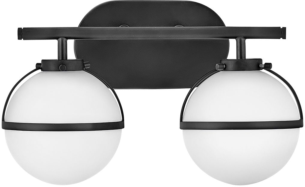 Elstead Lighting Hollis nástěnné svítidlo 2x40 W bílá-černá HK-HOLLIS2-O-BK-BATH