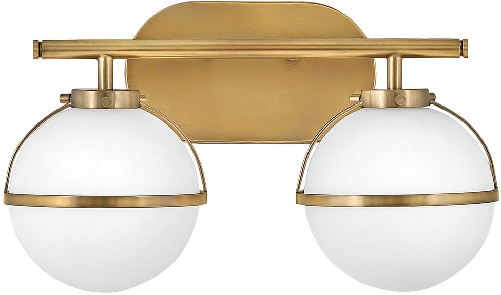 Elstead Lighting Hollis nástěnné svítidlo 2x40 W bílá-mosaz HK-HOLLIS2-O-HB-BATH