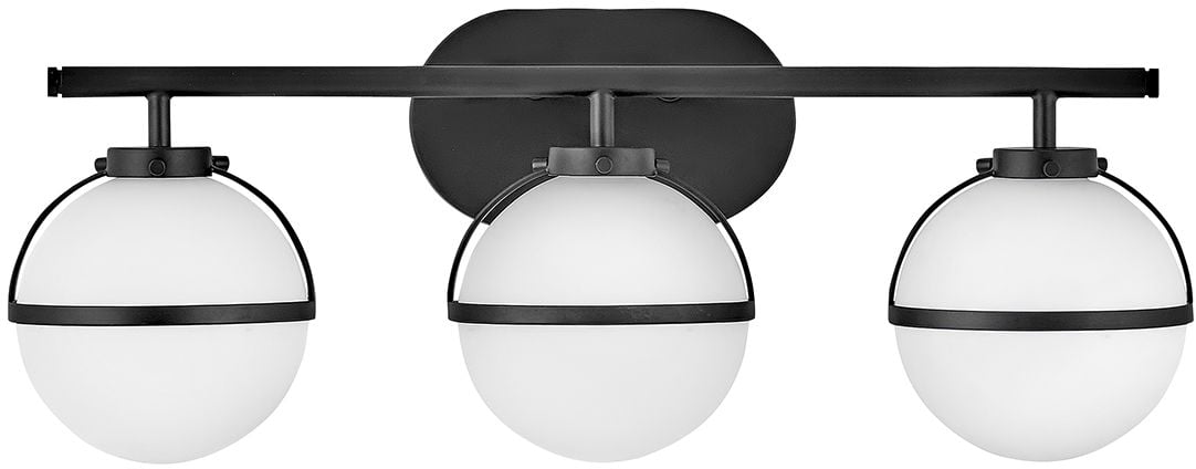 Elstead Lighting Hollis nástěnné svítidlo 3x40 W bílá-černá HK-HOLLIS3-O-BK-BATH