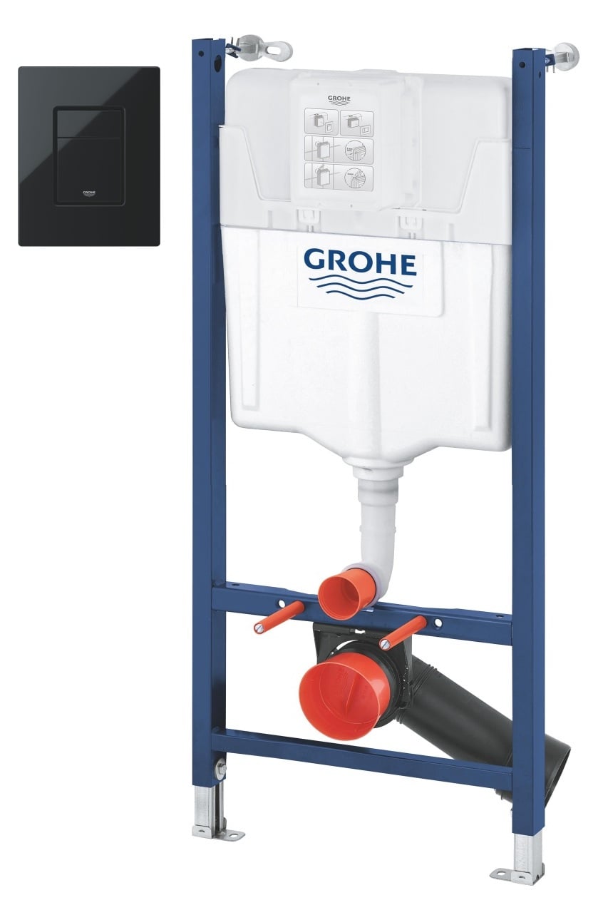 Sada podomítkový WC modul Grohe Solido 38971000, splachovací tlačítko Grohe Even 38966KV0