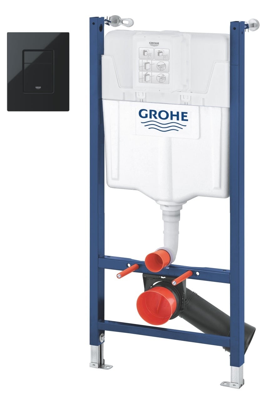 Sada podomítkový WC modul Grohe Solido 38971000, splachovací tlačítko Grohe Even 38966KV0