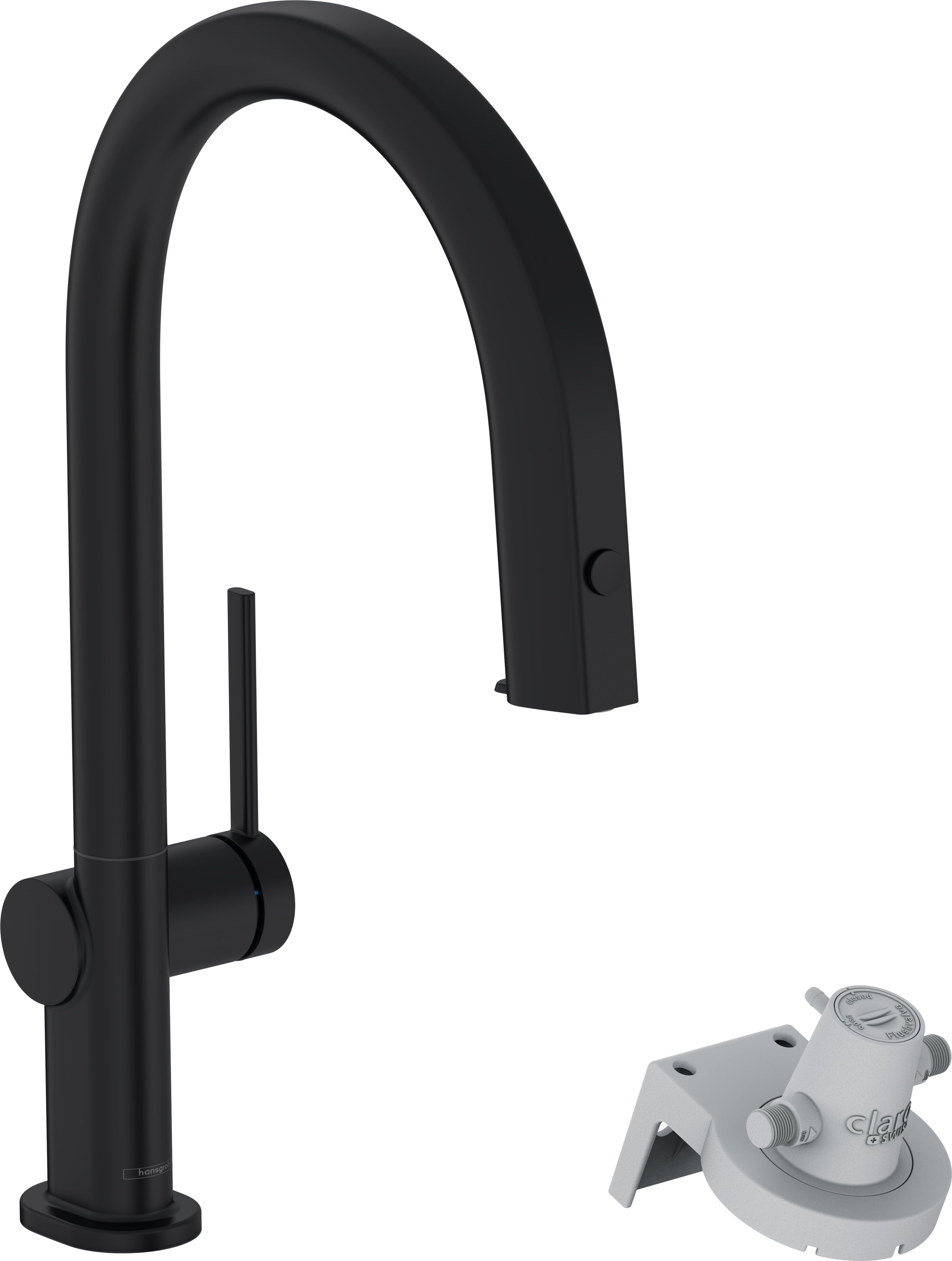 Hansgrohe Aqittura M91 kuchyňská baterie s filtrem stojící černá 76826670