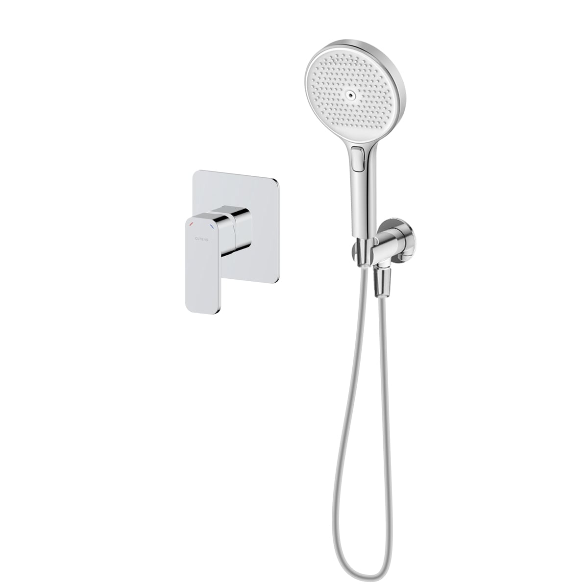 Sada sprchová baterie Oltens Hadsel 33106100, sprchová hlavice Oltens Luva EasyClick 37109100, 39304100, 37200100