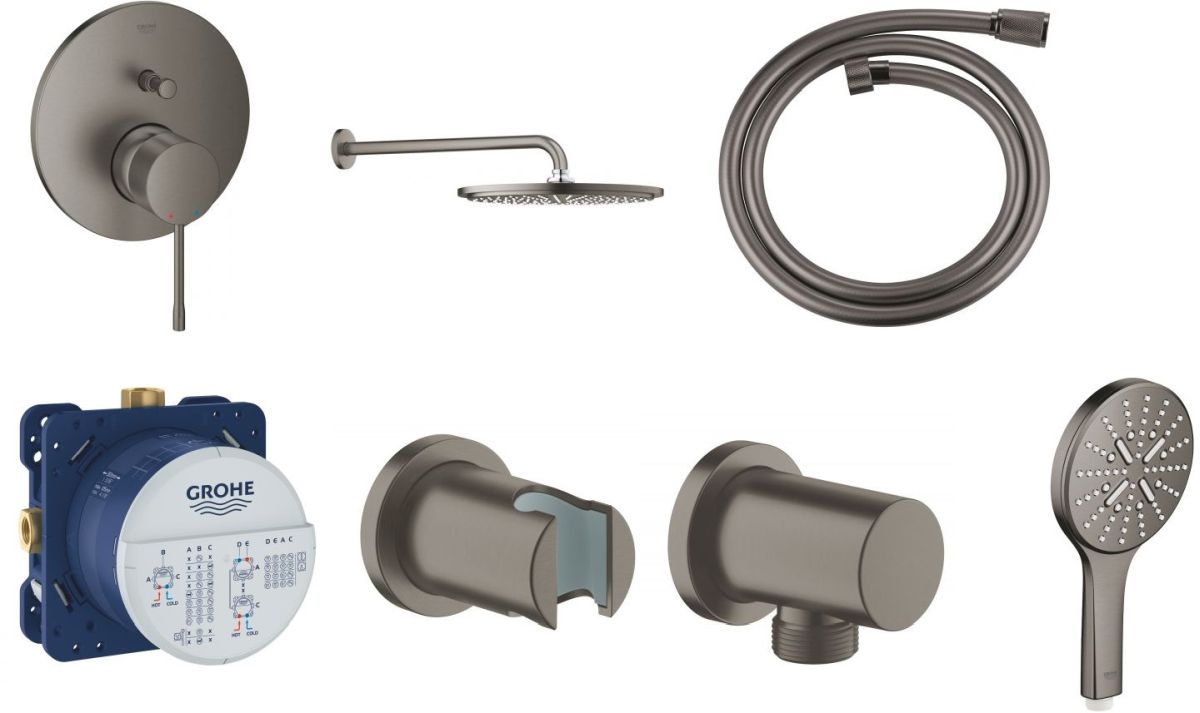 Sada hlavová sprchá s ramenem Grohe Rainshower 26066AL0, vanová baterie Grohe Essence 24058AL1, 26574AL0, 27057AL0, 35600000, 27074AL0, 28362A01