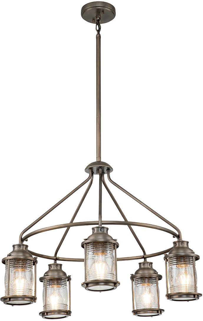 Elstead Lighting Ashland Bay závěsné svítidlo 5x60 W hnědá KL-ASHLANDBAY-5P-BU